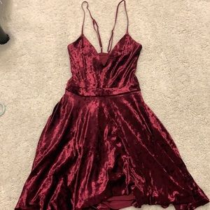 Red velvet dress